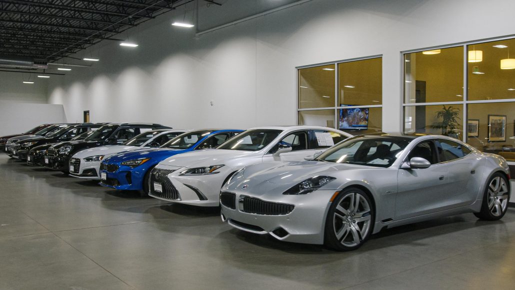 showroom with used cars for sale in Denver, CO